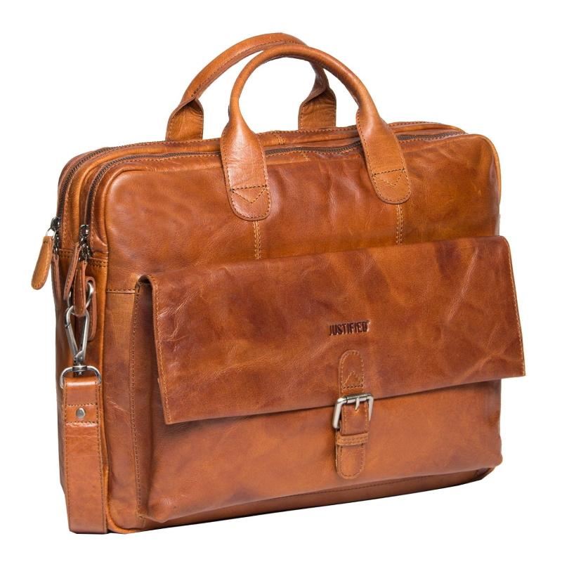 Justified Everest 2 Vaks Laptoptas 15 Cognac Engbers Bags Travel More