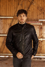 Donders leren heren jas 52695 Black Tan