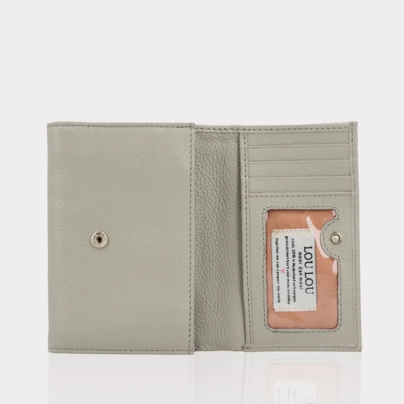 LouLou Essentiels Portemonnee RFID Petit Fleur Fog
