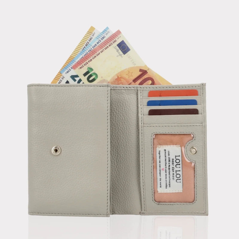 LouLou Essentiels Portemonnee RFID Petit Fleur Fog