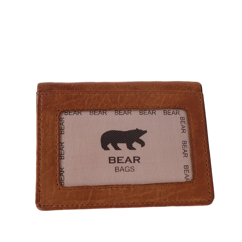 Bear Design Creditcard Etui Cas Cognac Bear Design 