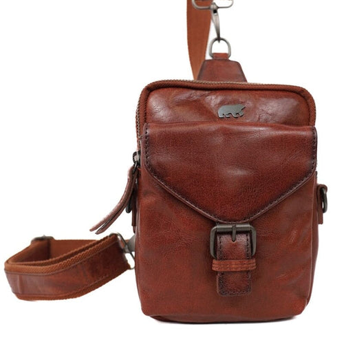Bear Design Crossbody Tas Noah Cognac Bear Design 