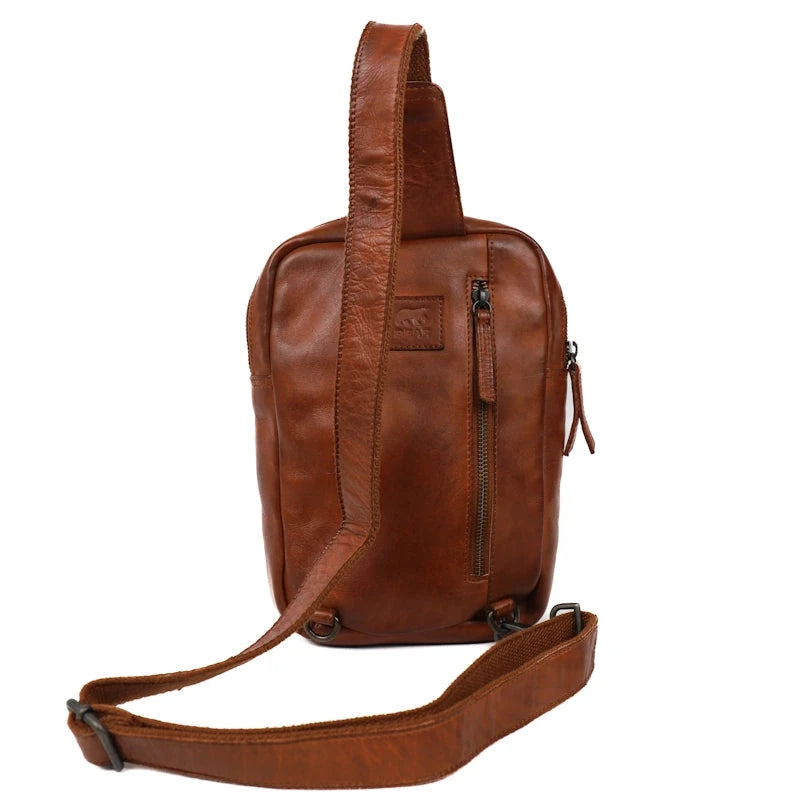 Bear Design Crossbody Tas Stefan Cognac Bear Design 