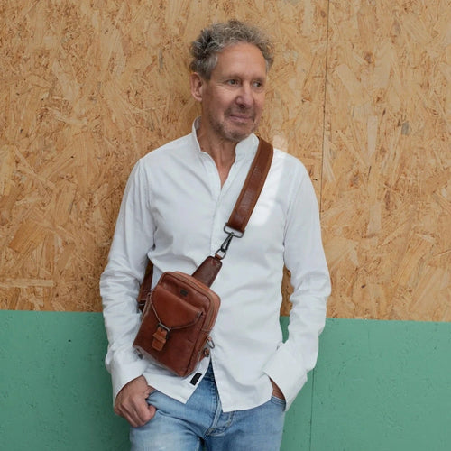 Bear Design Noah Crossbody- / Schpodertas Cognac Bear Design 