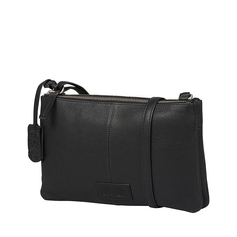 Burkely Soft Skylar Crossbody Bag Double Pocket Zip Black Burkely 