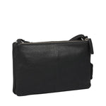 Burkely Soft Skylar Crossbody Bag Double Pocket Zip Black Burkely 