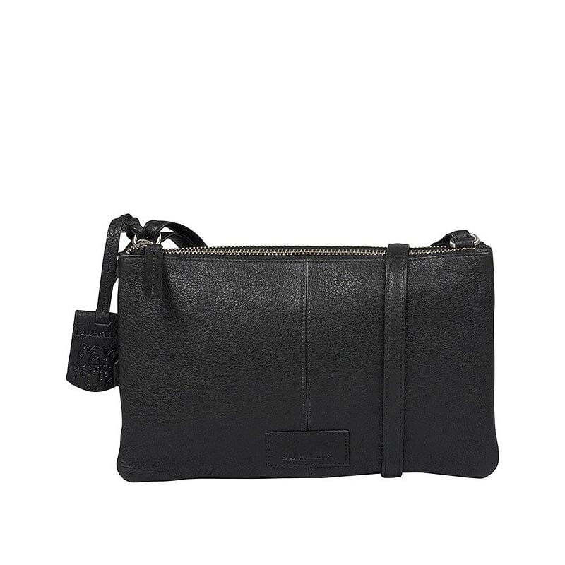 Burkely Soft Skylar Crossbody Bag Double Pocket Zip Black Burkely 