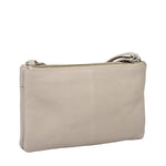 Burkely Soft Skylar Crossbody Bag Double Pocket Zip Grey Burkely 