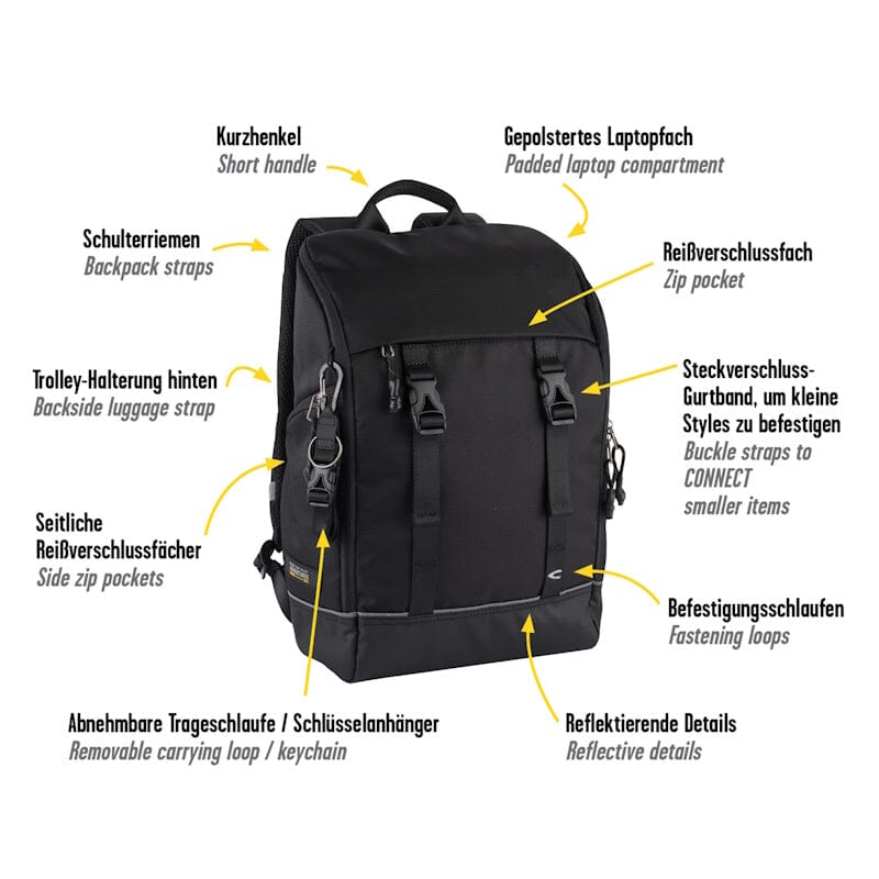 Camel Active Connect Backpack M Black Camel Active 