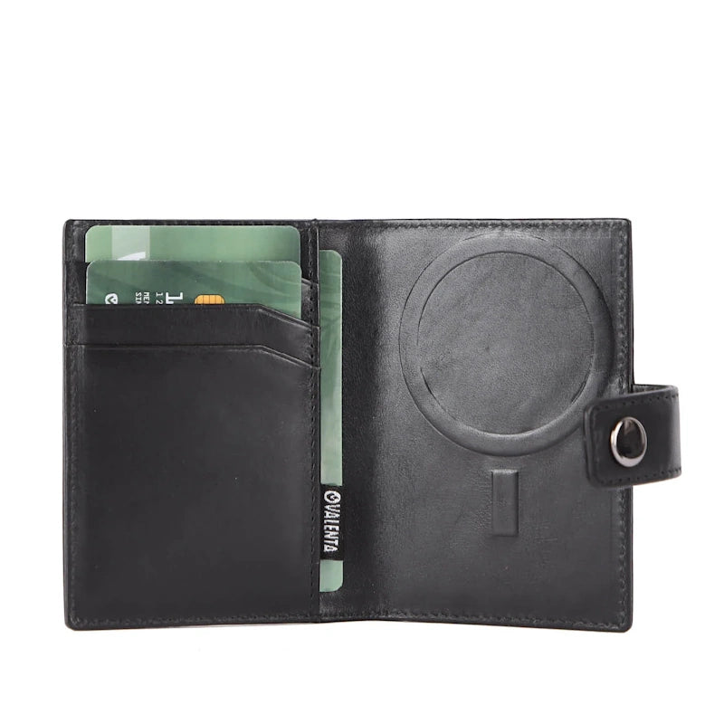 Card Wallet Leather MagSafe Black Valenta 