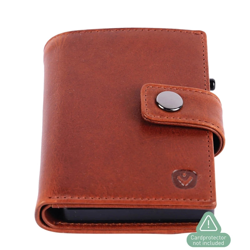 Card Wallet Leather MagSafe Luxe Cognac Valenta 