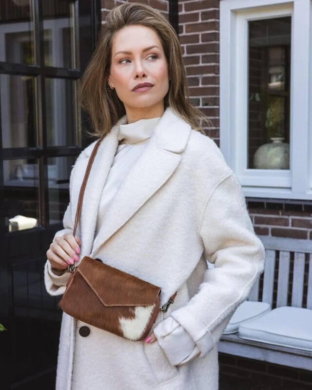Chabo Rio Romy Crossbody Bag Hair On Camel Chabo 