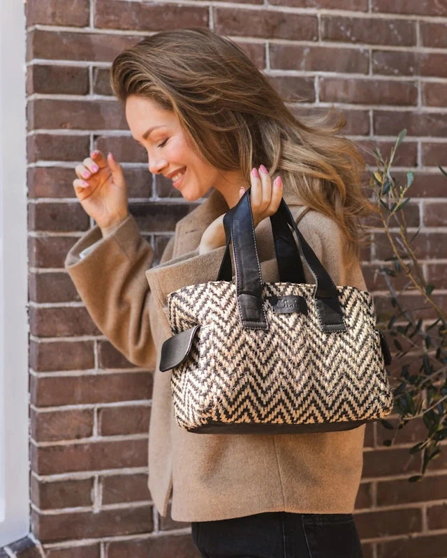 Chabo Romio Jaquard Handbag Black Chabo 