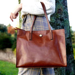 Chiarugi Classic Shopper Dark Brown chiarugi 