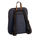 Daniel Ray Rugzak Canvas + Leer Navy Blue Daniel Ray 