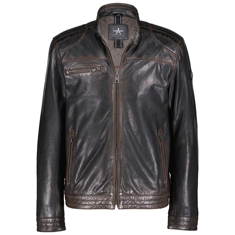 Donders leren heren jas 52695 Black Tan Donders 