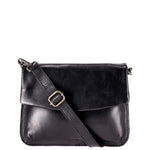 DSTRCT Alba Crossbody Flap Bag Black Dstrct 