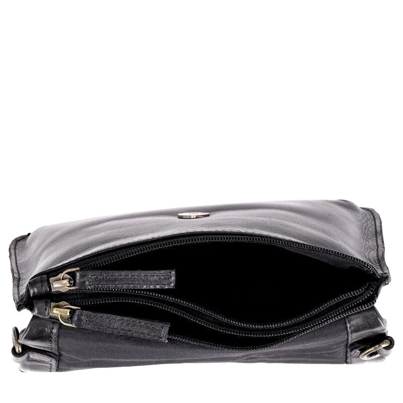 DSTRCT Alba Crossbody Flap Bag Black Dstrct 