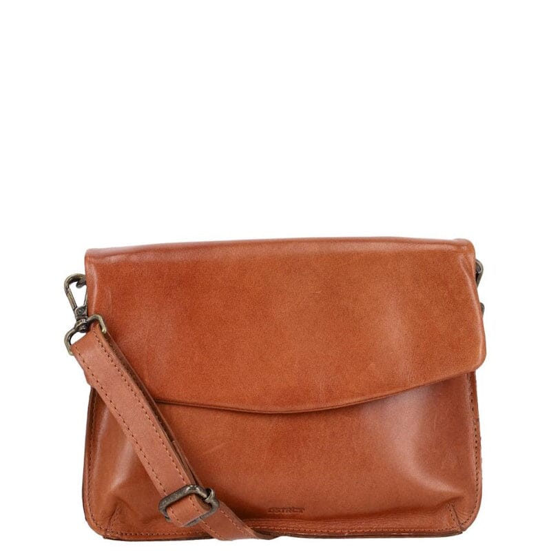 DSTRCT Alba Crossbody Flap Bag Cognac Dstrct 