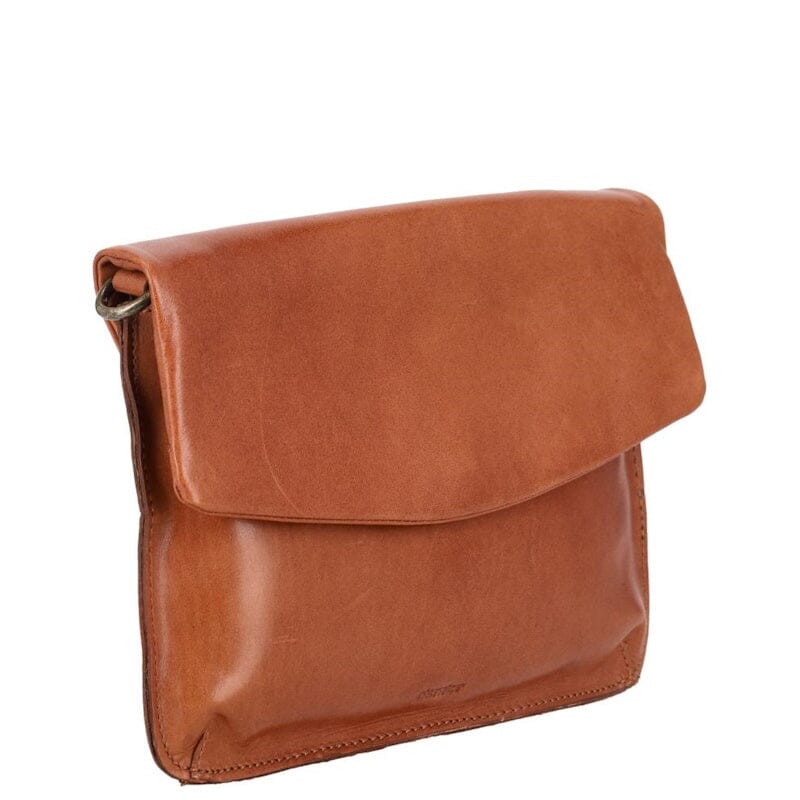 DSTRCT Alba Crossbody Flap Bag Cognac Dstrct 