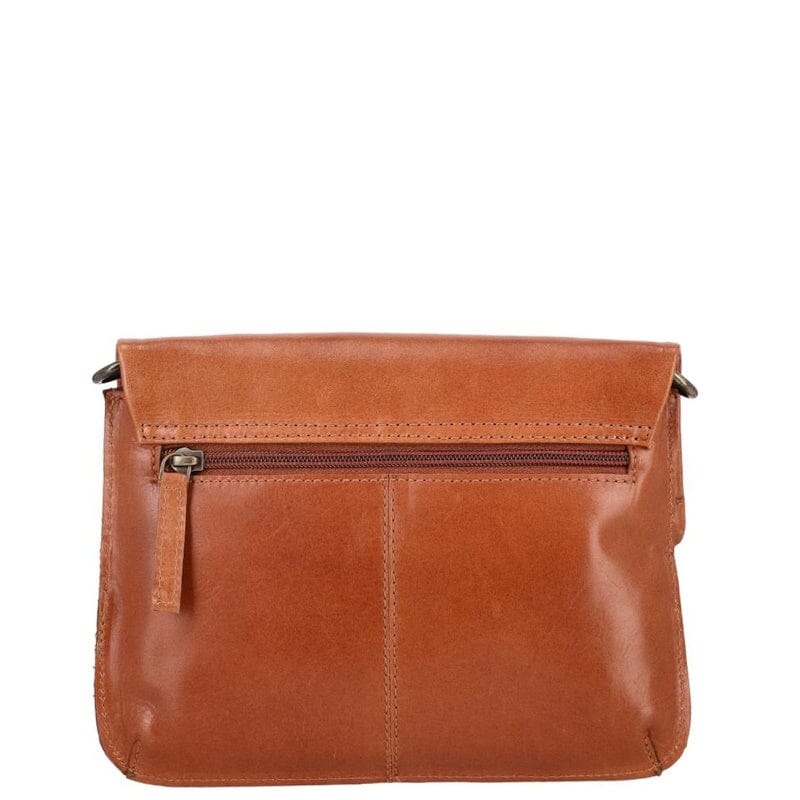 DSTRCT Alba Crossbody Flap Bag Cognac Dstrct 
