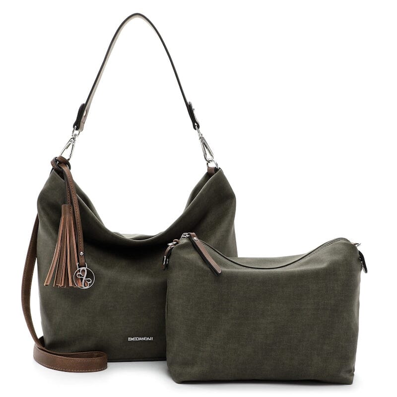 Emily & Noah Elke Bag in Bag Buidel Olive / Cognac Emily & Noah 