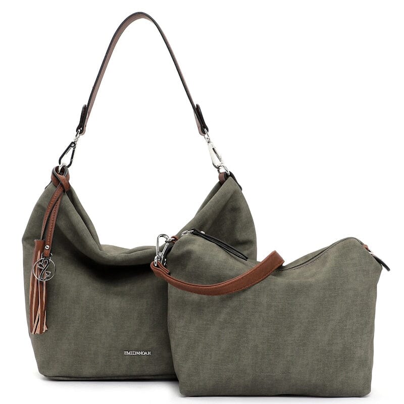 Emily & Noah Elke Bag in Bag Buidel Olive / Cognac Emily & Noah 