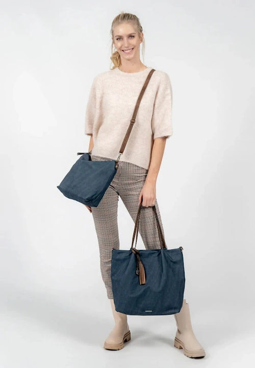 Emily & Noah Elke Bag in Bag Shopper L Blue Taupe Emily & Noah 