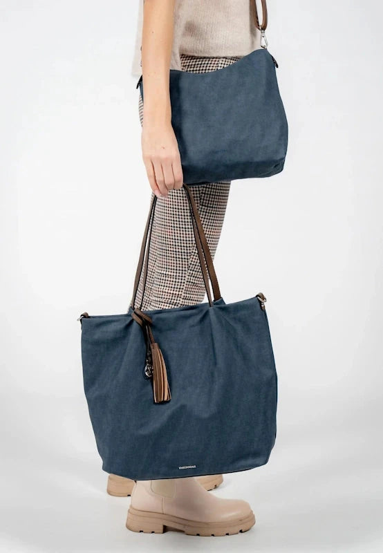Emily & Noah Elke Bag in Bag Shopper L Blue Taupe Emily & Noah 