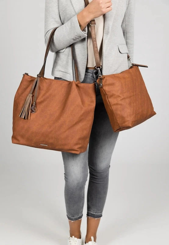 Emily & Noah Elke Bag in Bag Shopper L Cognac Emily & Noah 