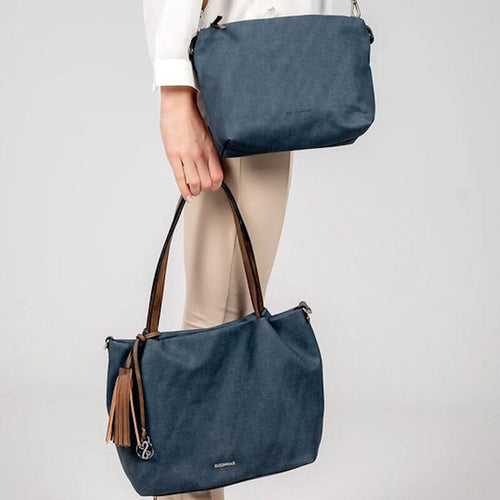 Emily & Noah Elke Bag in Bag Shopper M Blue Taupe Emily & Noah 