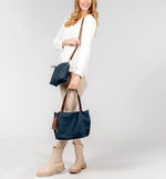 Emily & Noah Elke Bag in Bag Shopper M Blue Taupe Emily & Noah 