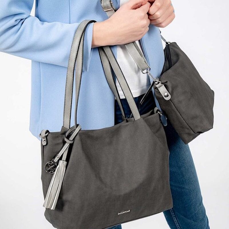 Emily & Noah Elke Bag in Bag Shopper M Grey Emily & Noah 