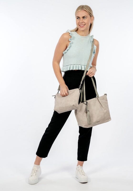 Emily & Noah Elke Bag in Bag Shopper M Light Grey Emily & Noah 