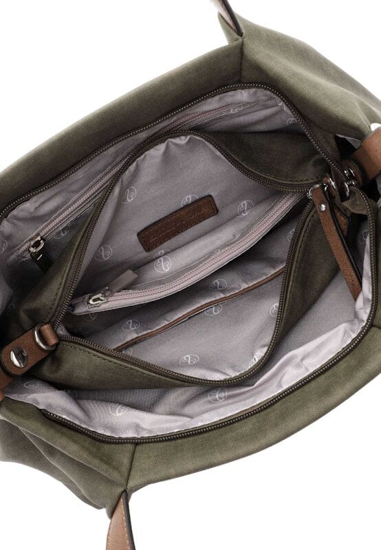 Emily & Noah Elke Bag in Bag Shopper M Olive Cognac Emily & Noah 