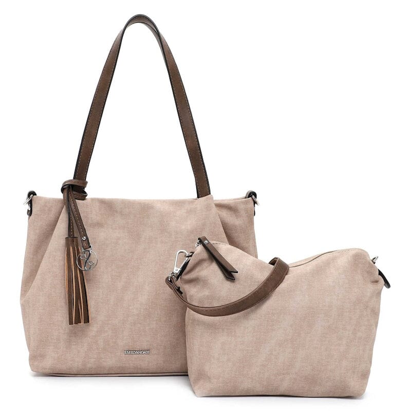 Emily & Noah Elke Bag in Bag Shopper M Sand Combi Emily & Noah 