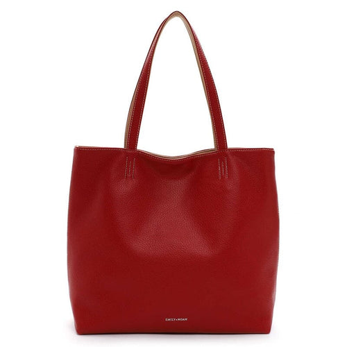 Emily & Noah Eva Bag in Bag Reversible Shopper Red Emily & Noah 