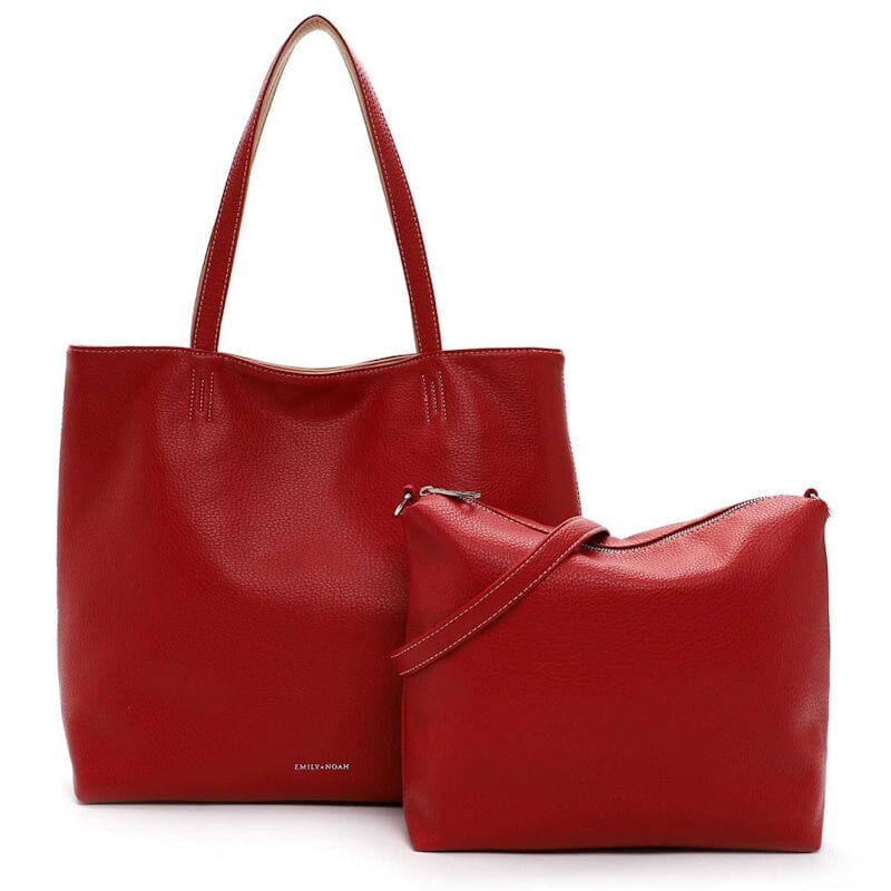 Emily & Noah Eva Bag in Bag Reversible Shopper Red Emily & Noah 