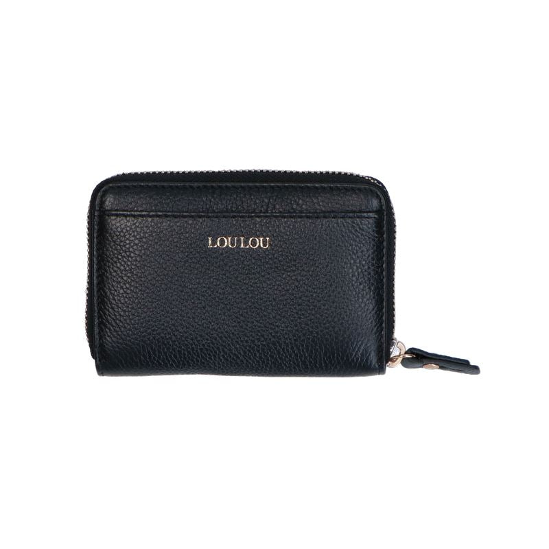 LouLou Essentiels kleine leren RFID portemonnee Petit Emilie Black Gold LouLou Essentiels 