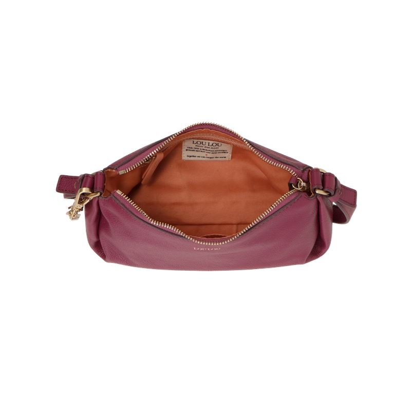 LouLou Essentiels Lisa Baguette tas Plum Gold LouLou Essentiels 