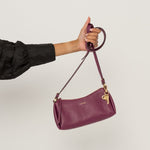 LouLou Essentiels Lisa Baguette tas Plum Gold LouLou Essentiels 