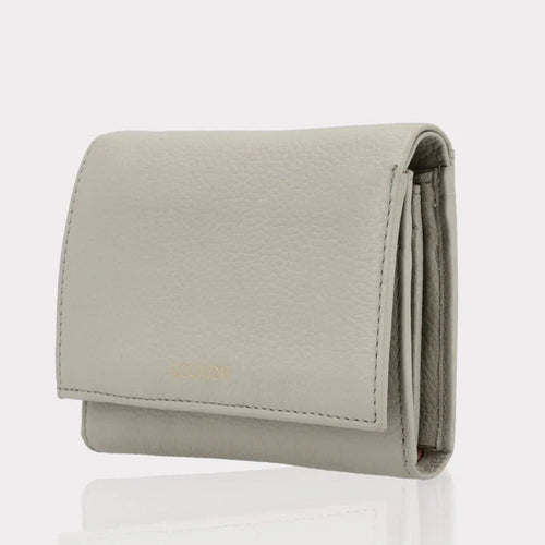 LouLou Essentiels Portemonnee RFID Petit Fleur Fog LouLou Essentiels 