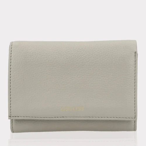 LouLou Essentiels Portemonnee RFID Petit Fleur Fog LouLou Essentiels 