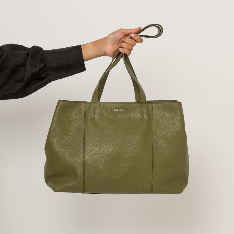 LouLou Essentiels Valerie Shopper Avocado Gold LouLou Essentiels 