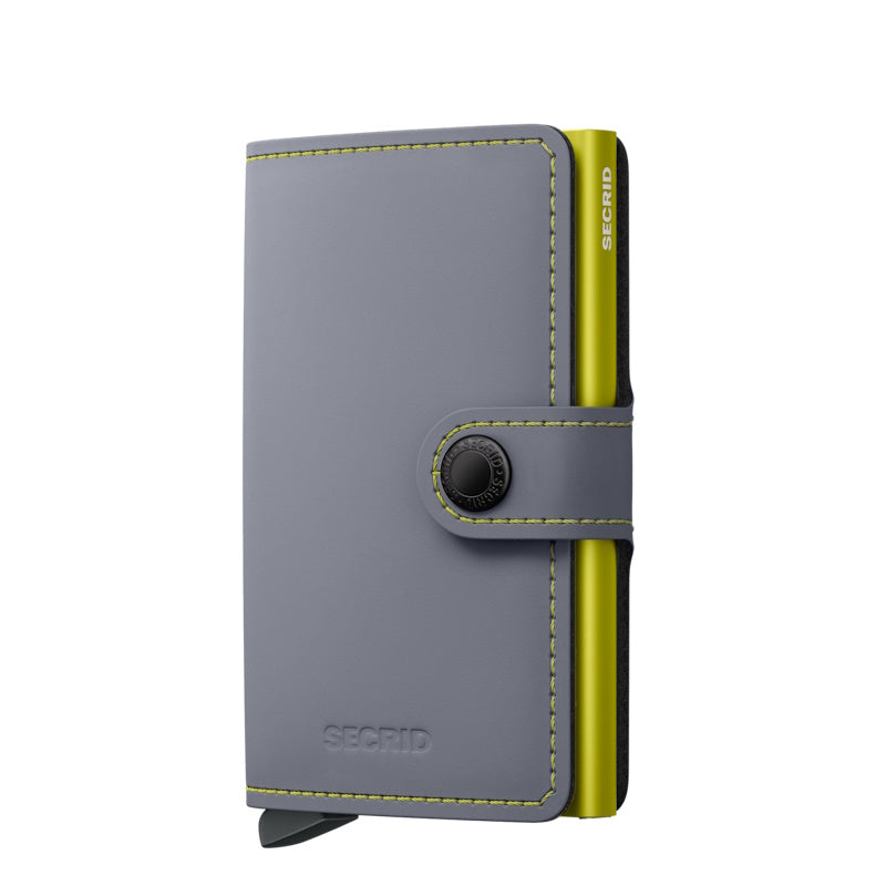 Secrid Mini Wallet Matte Grey & Lime
