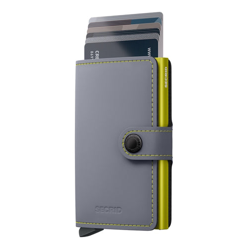 Secrid Mini Wallet Matte Grey & Lime