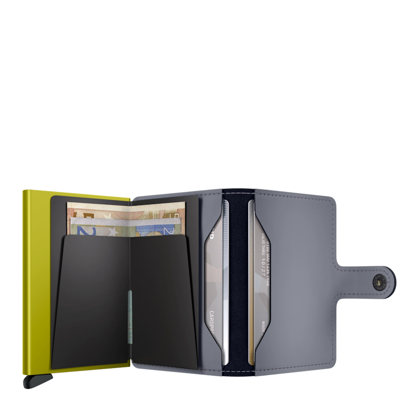 Secrid Mini Wallet Matte Grey & Lime