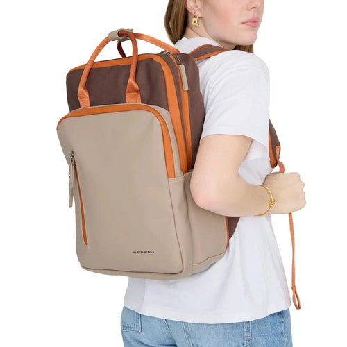 New Rebels Ferron Milwaukee Waterproof Rugzak 15,6" Coffee New Rebels 