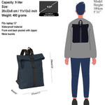 New Rebels Mart S Waterproof Flap Rugzak Navy Blue New Rebels 