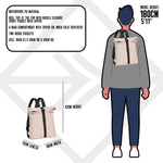 New Rebels Mart S Waterproof Flap Rugzak Soft Pink New Rebels 
